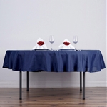 90" Round Polyester Tablecloth - Navy Blue