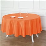 90" Round Polyester Tablecloth - Orange