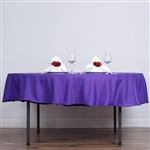 90" Round Polyester Tablecloth - Purple
