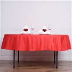 90" Round Polyester Tablecloth - Red