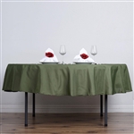 90" Round Polyester Tablecloth - Olive Green