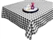 Perfect Picnic Inspired Black/White Checkered 54"x54" Square Polyester Tablecloths