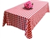 Perfect Picnic Inspired Red/White Checkered 60x102" Polyester Tablecloths