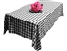Perfect Picnic Inspired Black/White Checkered 60x126" Polyester Tablecloths