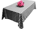 Perfect Picnic Inspired Black/White Checkered 60x126" Polyester Tablecloths
