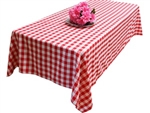 Perfect Picnic Inspired Red/White Checkered 60x126" Polyester Tablecloths