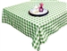 Perfect Picnic Inspired Green/White Checkered 70"x70" Square Polyester Tablecloths