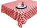 Perfect Picnic Inspired Red/White Checkered 70"x70" Square Polyester Tablecloths