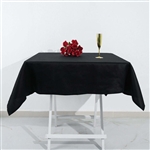 54" x 54" Imported 100% Cotton Square Tablecloth - Black