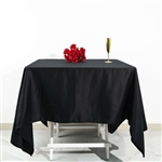 70" x 70" Imported 100% Cotton Square Tablecloth - Black
