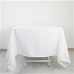 70" x 70" Imported 100% Cotton Square Tablecloth - White