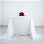 90" x 90" Imported 100% Cotton Square Tablecloth - White