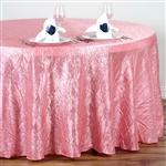 Rose Quartz 117" Crinkle Taffeta Round Tablecloth