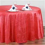 Coral 117" Crinkle Taffeta Round Tablecloth