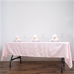 Blush Crinkle Taffeta Tablecloth 60x102"