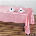 Rose Quartz Crinkle Taffeta Tablecloth 60x126"