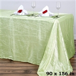 Tea Green Crinkle Taffeta Tablecloth 90x156"
