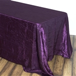 Eggplant Crinkle Taffeta Tablecloth 90x156"