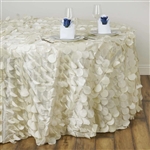 120" Round Petals Circle (Flamingo) Tablecloth - Ivory