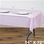 54" x 72" Wholesale Pink 10mil Thick Waterproof Plastic Vinyl Tablecloth For Outdoor Party Events