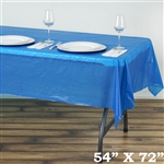 54" x 72" Wholesale Royal Blue 10mil Thick Waterproof Plastic Vinyl Tablecloth For Outdoor Party Events