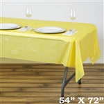 54" x 72" Wholesale Yellow 10mil Thick Waterproof Plastic Vinyl Tablecloth For Outdoor Party Events