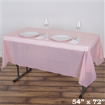 54" x 72" Wholesale Blush 10mil Thick Waterproof Plastic Vinyl Tablecloth For Outdoor Party Events