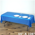 54"x 108" Wholesale Royal Blue 10mil Thick Waterproof Plastic Vinyl Tablecloth for Outdoor Events