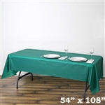 54"x 108" Wholesale Hunter Green 10mil Thick Waterproof Plastic Vinyl Tablecloth for Outdoor Events