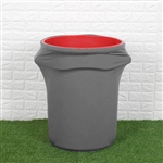 41-50 Gallons Charcoal Gray Stretch Spandex Round Trash Bin Container Cover