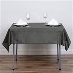 54" Charcoal Gray Wholesale Polyester Square Linen Tablecloth For Banquet Party Restaurant