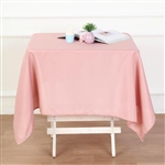 54" Dusty Rose Wholesale Polyester Square Linen Tablecloth For Banquet Party Restaurant