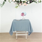 54" Dusty Blue Wholesale Polyester Square Linen Tablecloth For Banquet Party Restaurant