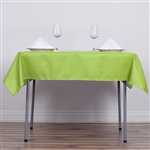 54" Apple Green Wholesale Polyester Square Linen Tablecloth For Banquet Party Restaurant