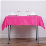 54" Fushia Wholesale Polyester Square Linen Tablecloth For Banquet Party Restaurant
