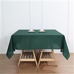 54" Hunter Emerald Green Wholesale Polyester Square Linen Tablecloth For Banquet Party Restaurant