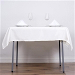 54" Ivory Wholesale Polyester Square Linen Tablecloth For Banquet Party Restaurant