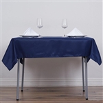 54" Navy Blue Wholesale Polyester Square Linen Tablecloth For Banquet Party Restaurant