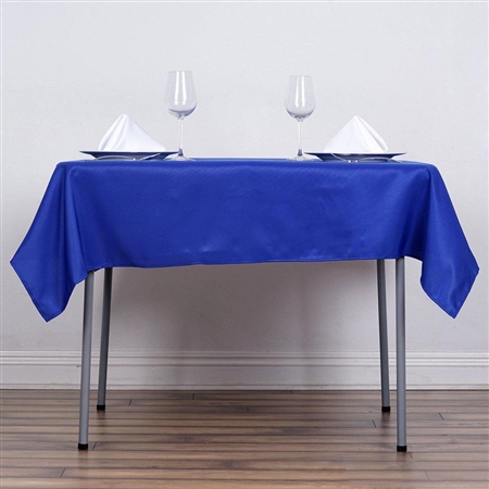 54" Royal Blue Wholesale Polyester Square Linen Tablecloth For Banquet Party Restaurant