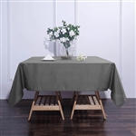 70" Charcoal Gray Wholesale Polyester Square Linen Tablecloth For Wedding Party Restaurant