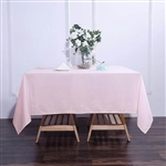 70" Blush/Rose Gold Wholesale Polyester Square Linen Tablecloth For Wedding Party Restaurant