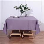 70" Violet Amethyst Wholesale Polyester Square Linen Tablecloth For Wedding Party Restaurant