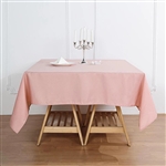 70" Dusty Rose Wholesale Polyester Square Linen Tablecloth For Wedding Party Restaurant