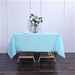 70" Blue Wholesale Polyester Square Linen Tablecloth For Wedding Party Restaurant