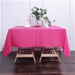 70" Fushia Wholesale Polyester Square Linen Tablecloth For Wedding Party Restaurant