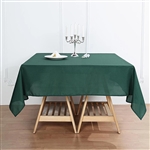 70" Hunter Emerald Green Wholesale Polyester Square Linen Tablecloth For Wedding Party Restaurant