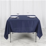 70" Navy Blue Wholesale Polyester Square Linen Tablecloth For Wedding Party Restaurant