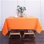70" Orange Wholesale Polyester Square Linen Tablecloth For Wedding Party Restaurant