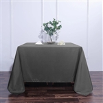 90" Charcoal Gray Wholesale Polyester Square Linen Tablecloth For Banquet Party Restaurant