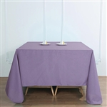 90" Violet Amethyst Wholesale Polyester Square Linen Tablecloth For Banquet Party Restaurant